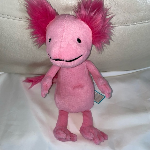 NWT Jellycat Alice Axoloti The Pink Amphibian Stuff Toy Medium Rare Hard To Find - Picture 1 of 10